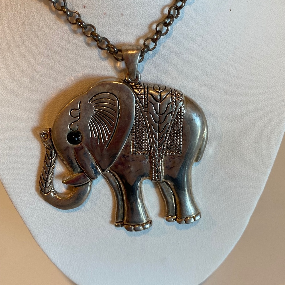 Lucky Elephant vintage charm and chain